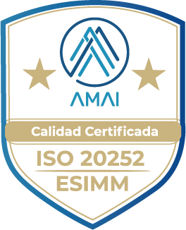 Distintivo ISO 20252 + ESIMM